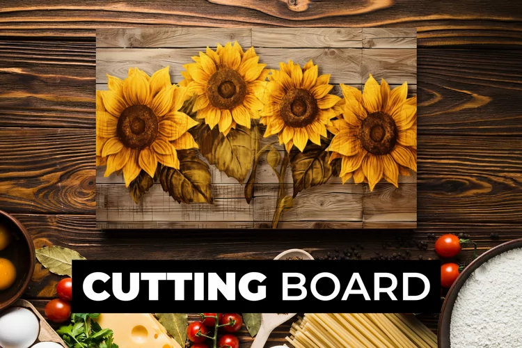 Sunflowers Cutting Board Sublimation