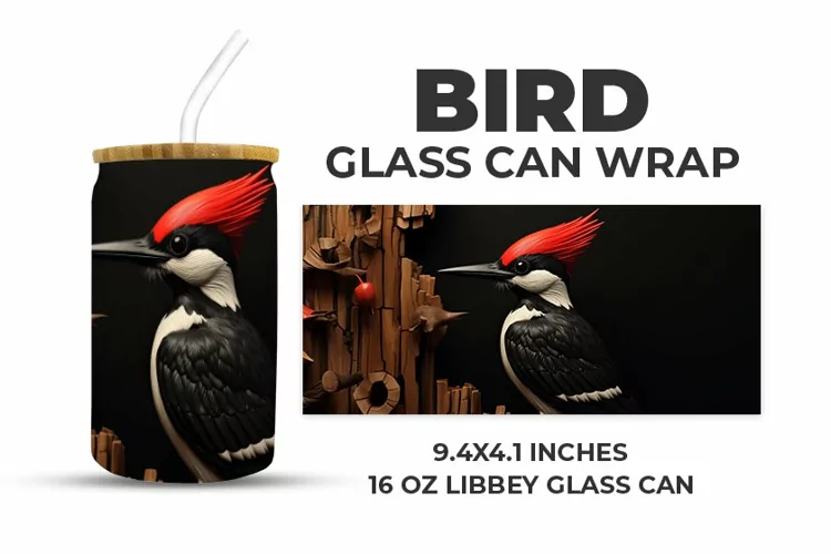 Bird Glass Can Wrap