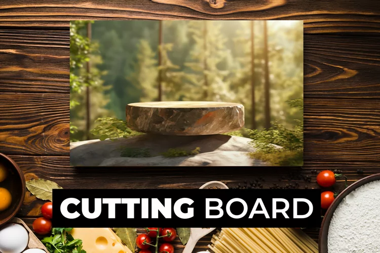 Wooden Stone Round Cutting Board sublimation