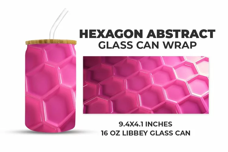 Hexagon Abstract Glass Can Wrap