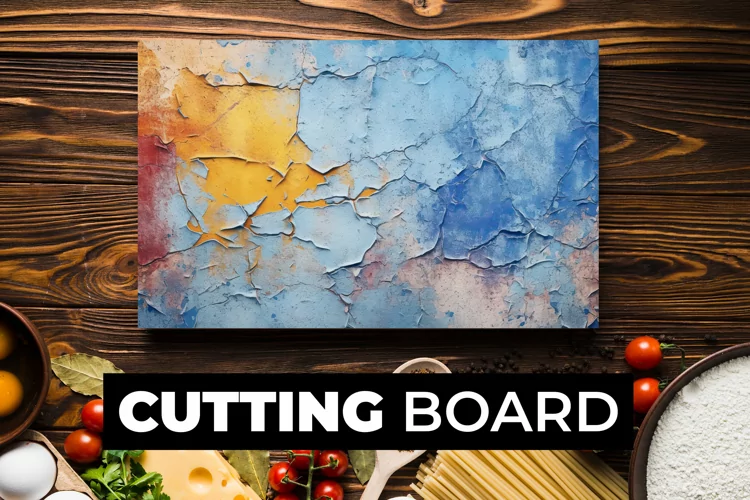 Multicolor Crack Wall Cutting Board sublimation