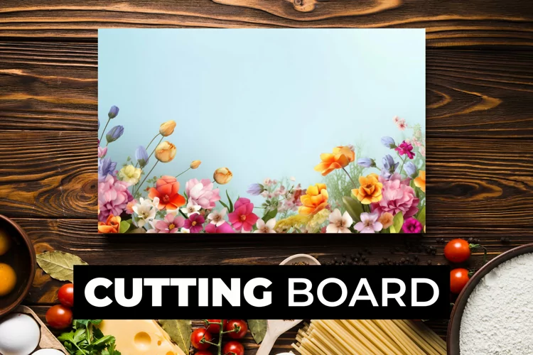 3D Colorful Floral Cutting Board Sublimation