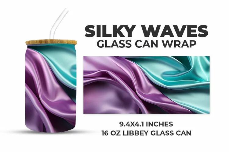 Silky Waves Glass Can Wrap