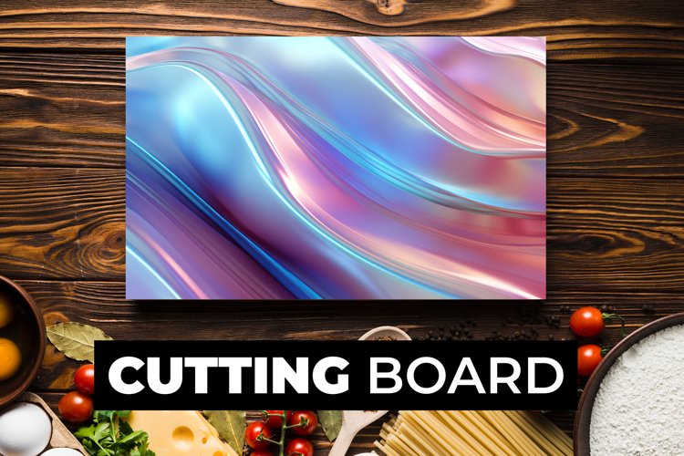 Holographic Rainbow Cutting Board Sublimation example image 1