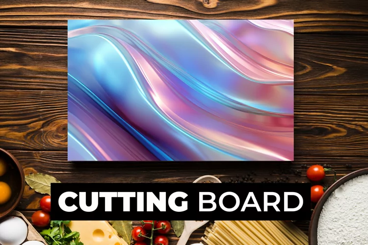 Holographic Rainbow Cutting Board Sublimation