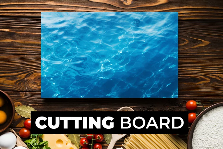 Blue Water Cutting Board Sublimation