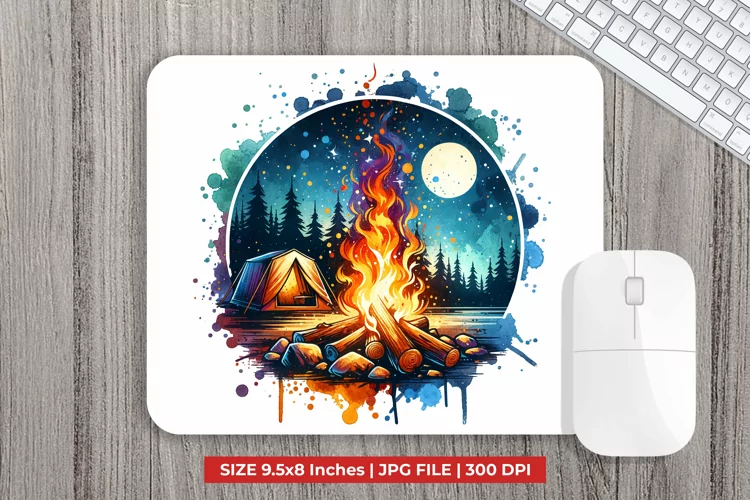 Campfire Mouse Pad Sublimation