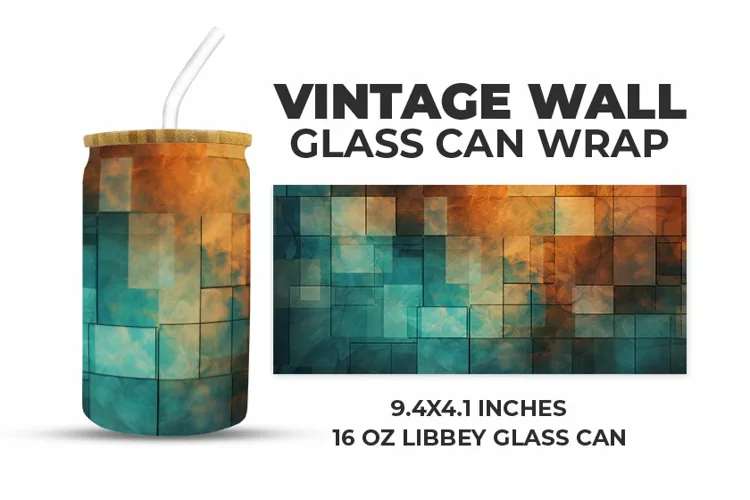 Vintage Wall Glass Can Wrap