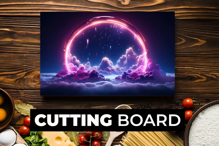Neon Lights Cutting Board Sublimation