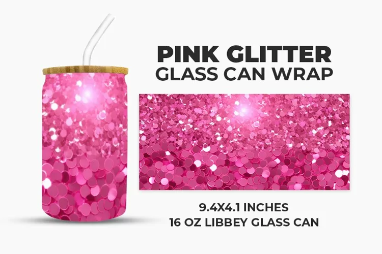 Shiny Glitter Glass Can Wrap