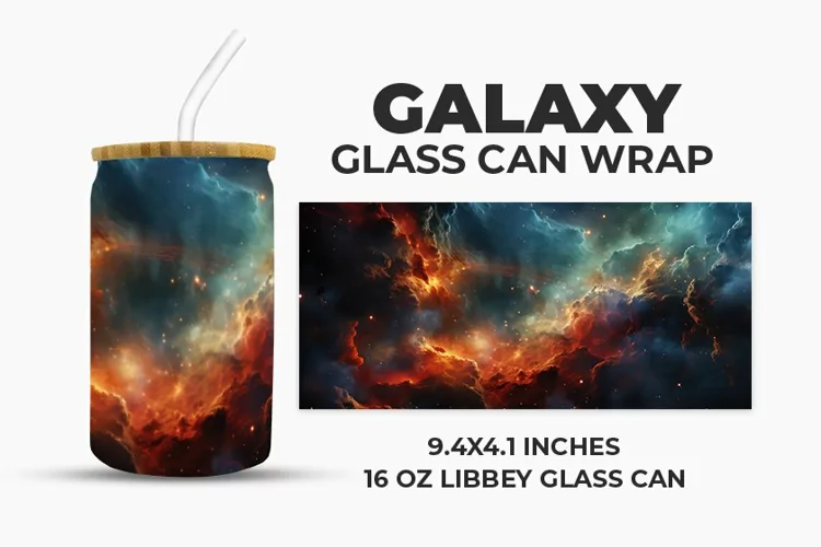 Galaxy Glass Can Wrap