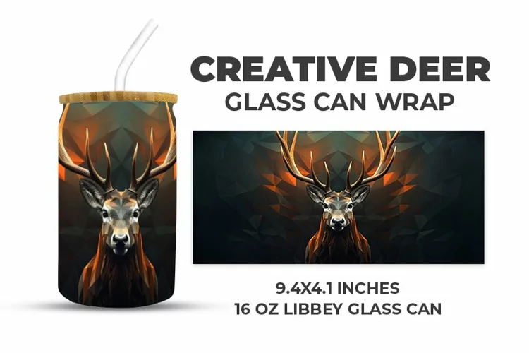 Creative Deer Glass Can Wrap