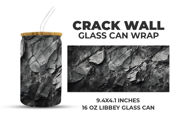 Crack Wall Glass Can Wrap example image 1