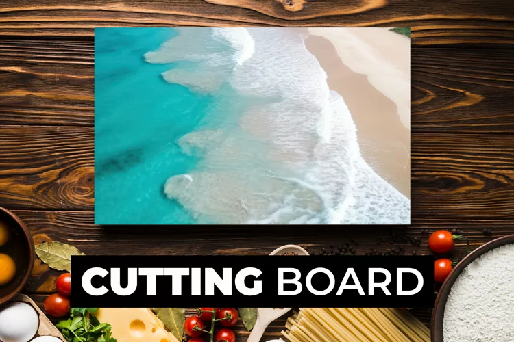 Top Beach View Cutting Board sublimation