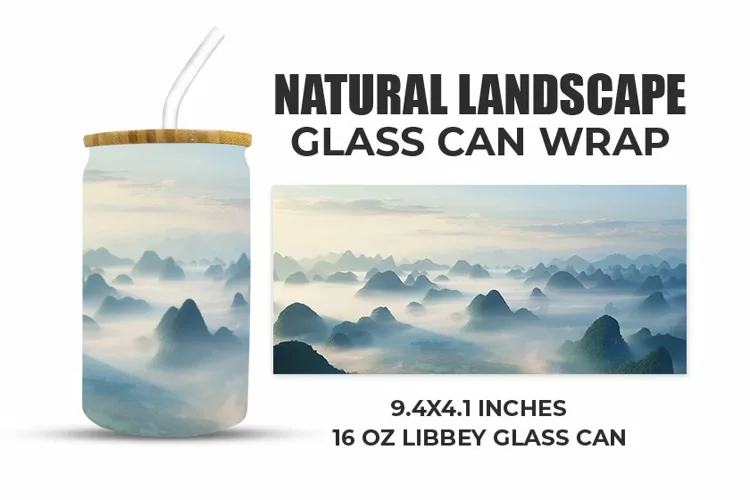 Natural Landscape Glass Can Wrap