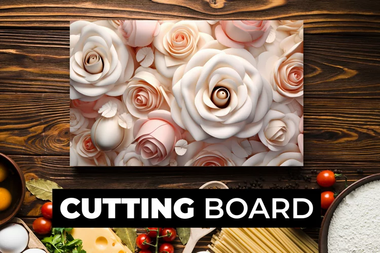 3D Flowers Cutting Board Sublimation
