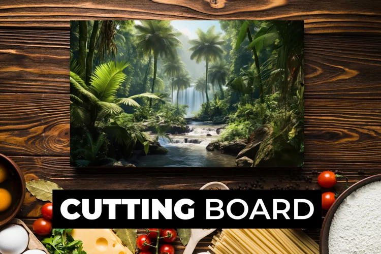 Watercolor Nature Cutting Board Sublimation