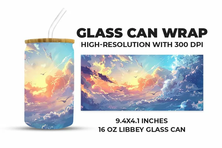 Cloud Glass Can Wrap