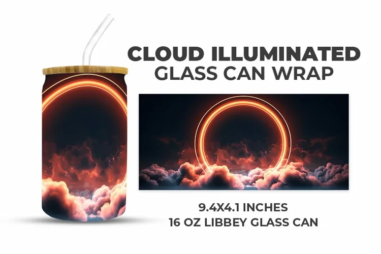 Cloud Illuminated Glass Can Wrap