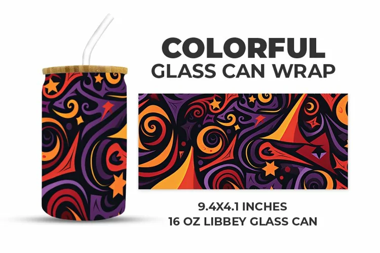 Colorful Glass Can Wrap