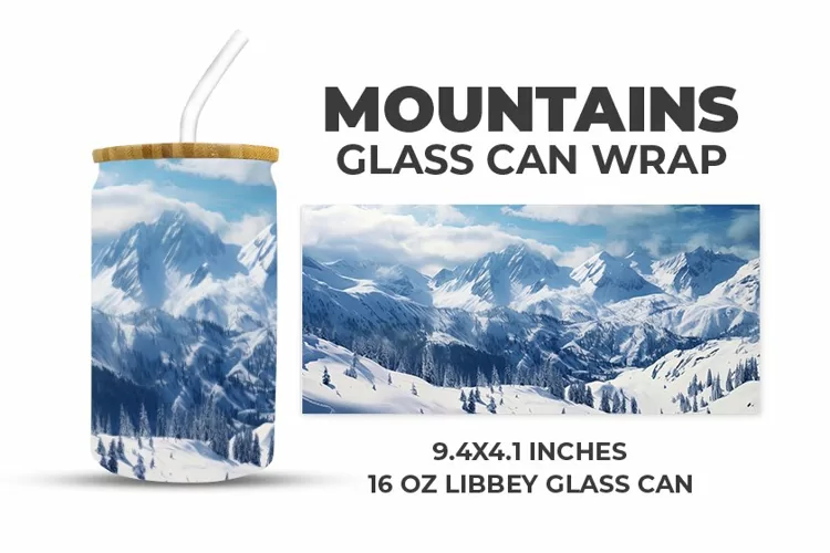 Mountains Glass Can Wrap