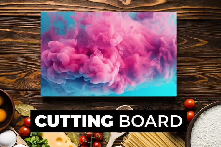 Pink Smoke Cutting Board sublimation