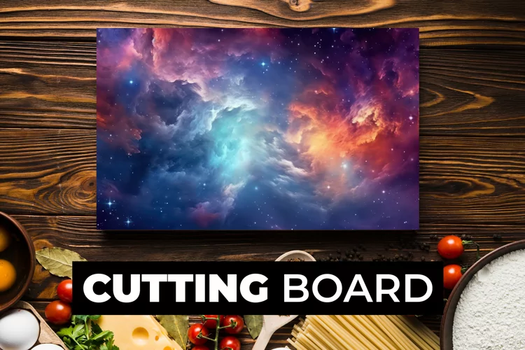 Colorful Galaxy Cutting Board sublimation