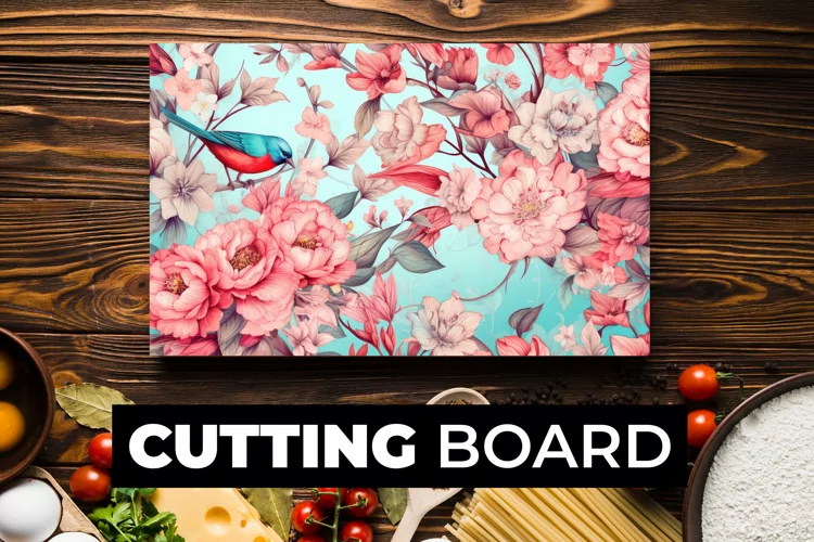 Flowers Cutting Board sublimation