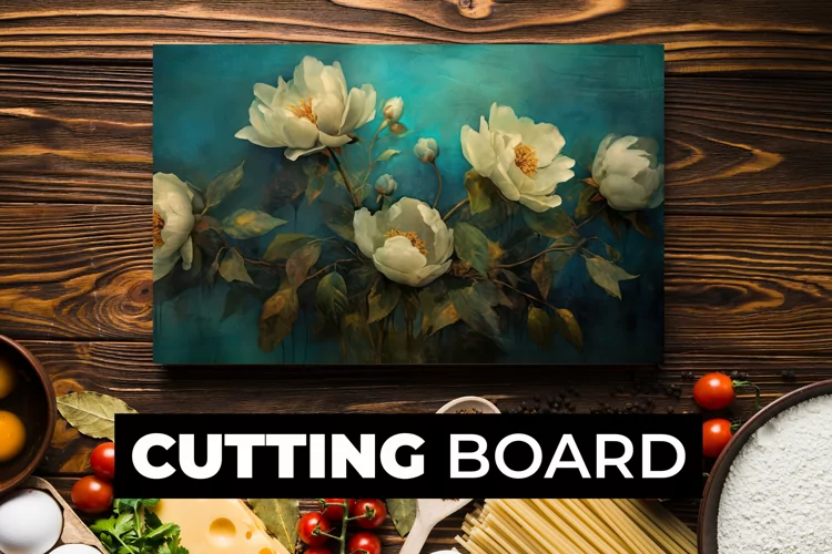 Vintage Flowers Cutting Board sublimation