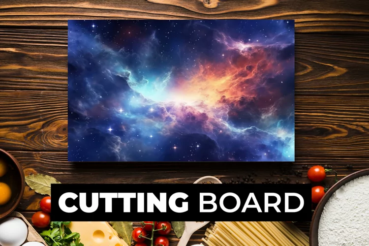 Colorful Galaxy Cutting Board sublimation