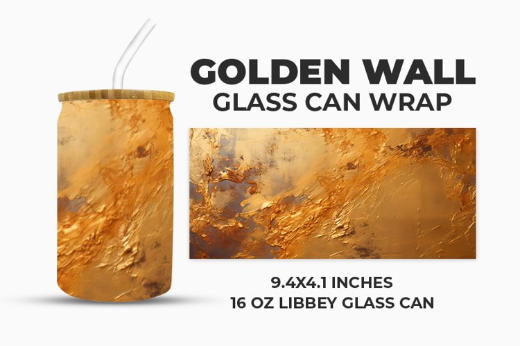 Golden Wall Glass Can Wrap example image 1