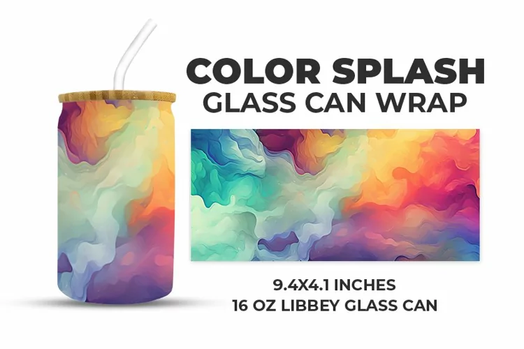 Color Splash Glass Can Wrap