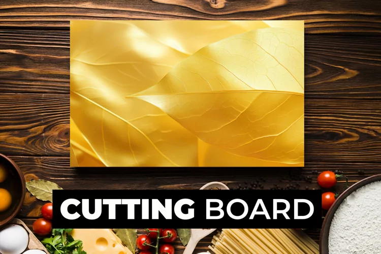 Golden Leaf Cutting Board sublimation