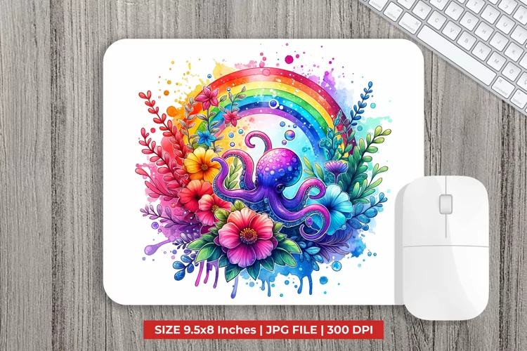 Octopus Mouse Pad Sublimation