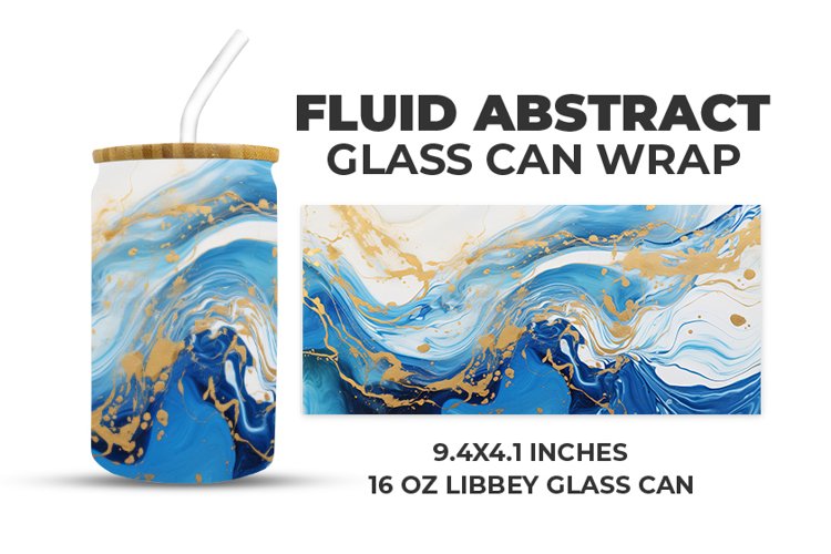 Fluid Abstract Glass Can Wrap example image 1