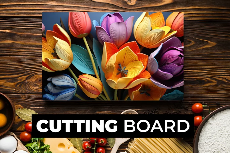 3D Flowers Cutting Board sublimation