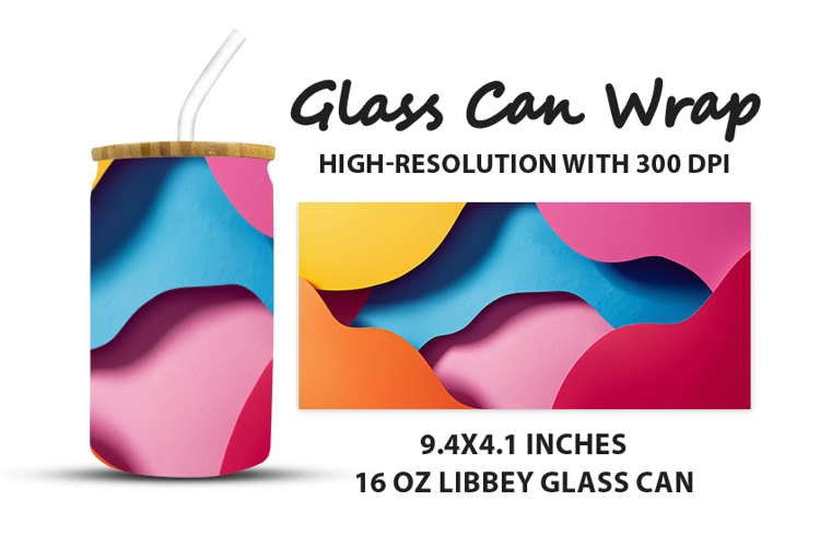 Abstract Colorful Glass Can Wrap example image 1