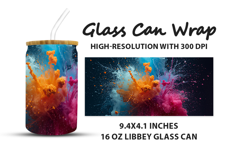 Color Splash Glass Can Wrap example image 1