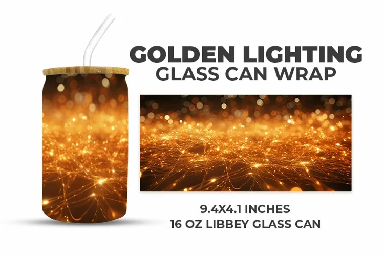 Golden Lighting Glass Can Wrap