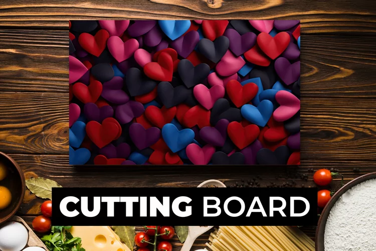 Heart Cutting Board Sublimation