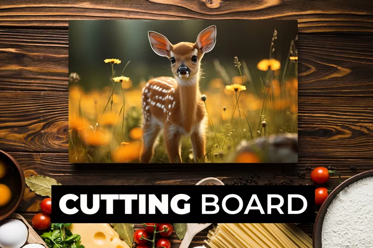 Deer Calf Cutting Board Sublimation