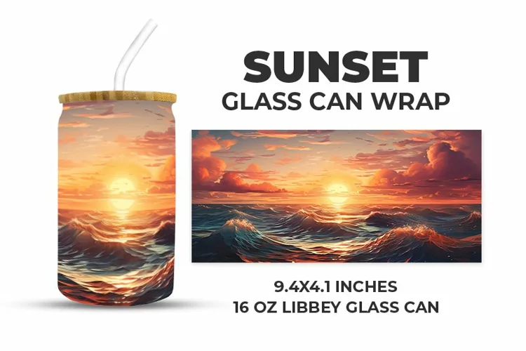 Sunset Glass Can Wrap