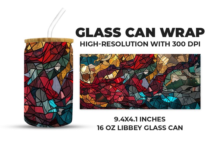 Stained Glass Glass Can Wrap example image 1