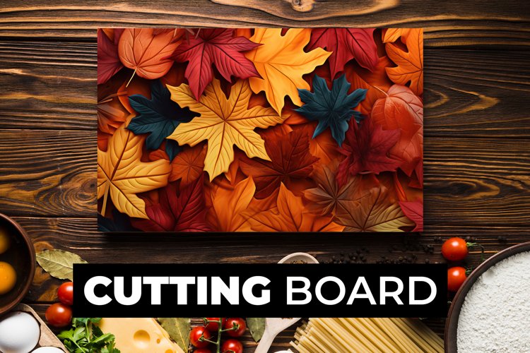 Autumn Leaves Cutting Board Sublimation