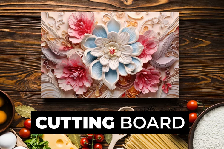 3D Flowers Cutting Board Sublimation