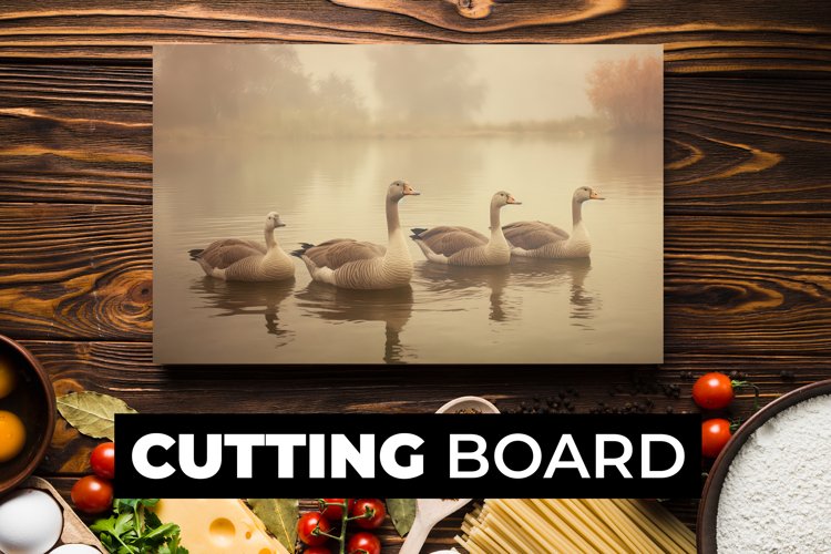 Swan Cutting Board sublimation example image 1