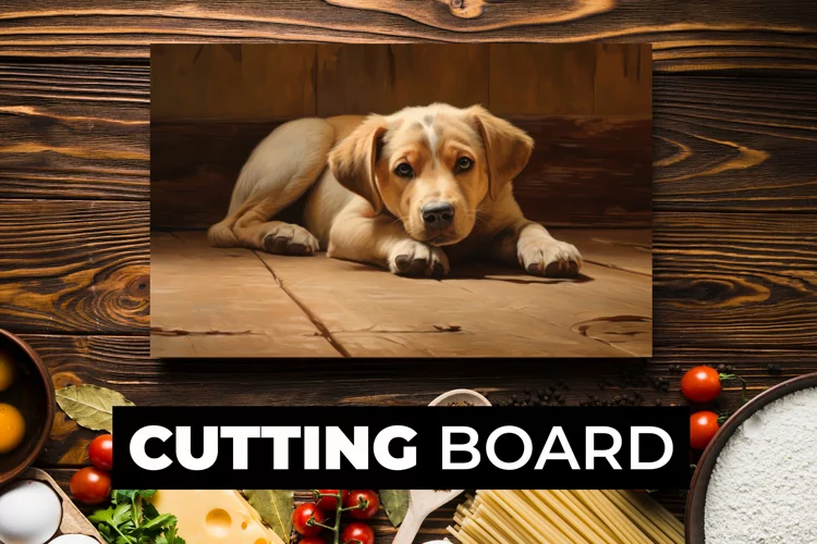 Dog Cutting Board sublimation