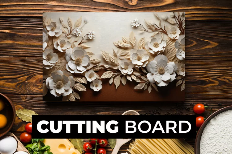 3D Floral Cutting Board Sublimation