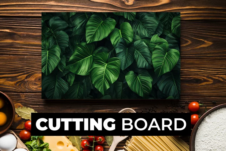 Green Leaves Cutting Board Sublimation