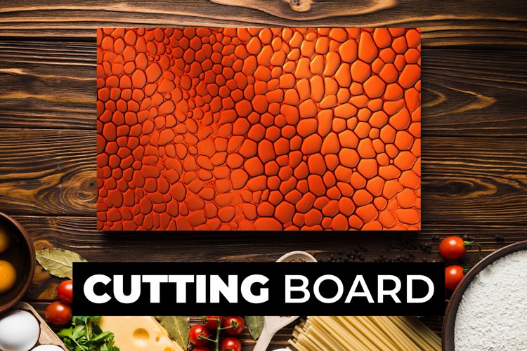 Orange Bubbles Cutting Board sublimation